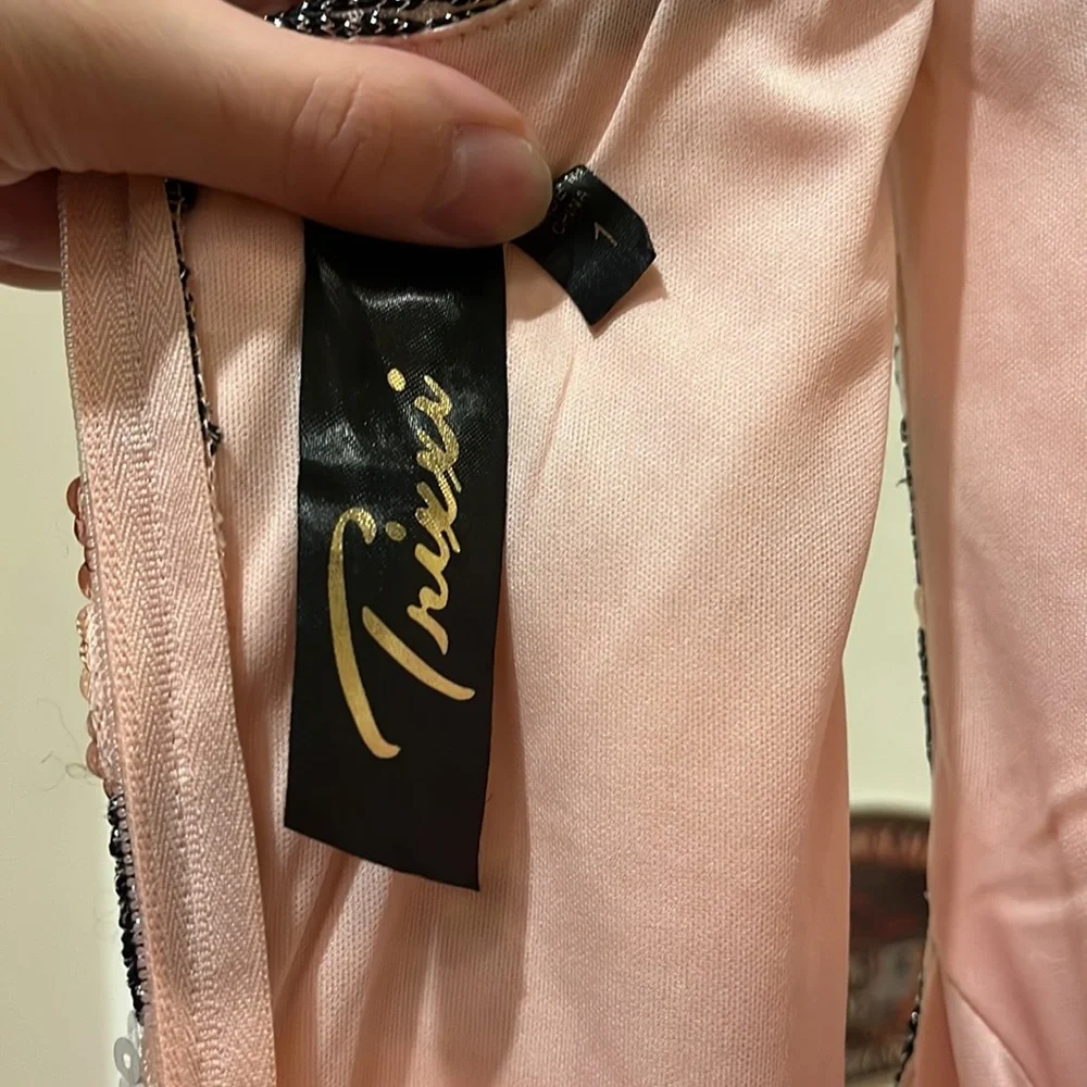 Pink sequin short to long dress - Picture 5 of 5